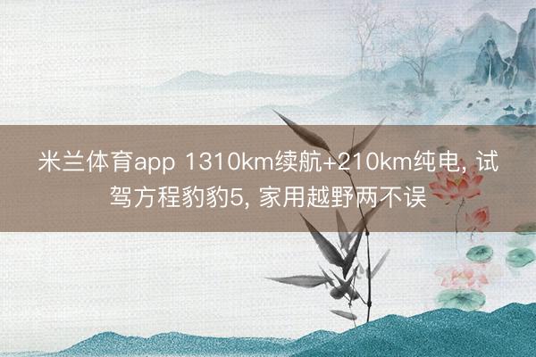 米兰体育app 1310km续航+210km纯电， 试驾方程豹豹5， 家用越野两不误